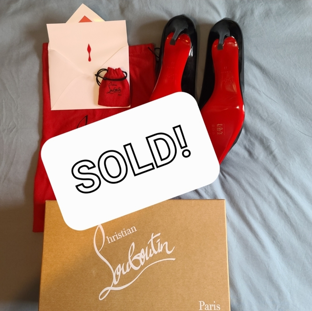 *HARD TO FIND* Sz 43 Christian Louboutin Pigalle 100 Black Patent Leather Pumps